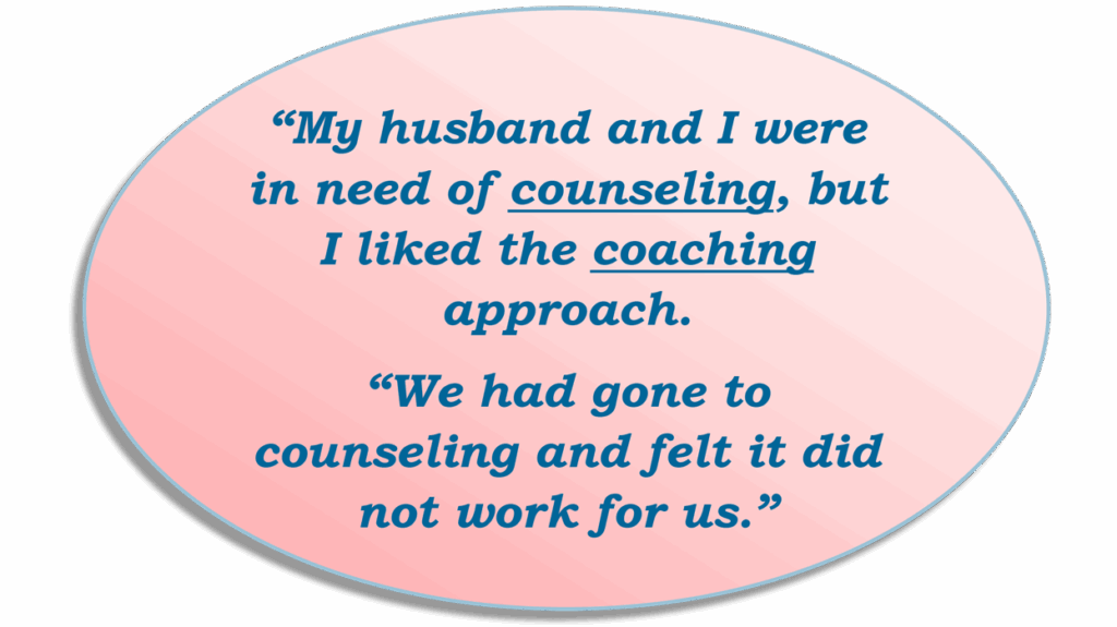 Coaching vs Counseling - Daphna Levy - Marriage Coaching