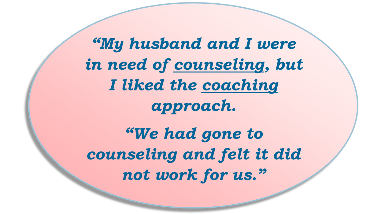 Coaching vs Counseling - Daphna Levy - Marriage Coaching
